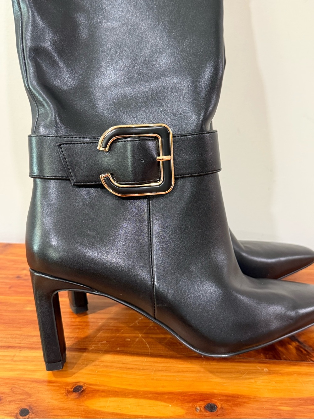 NWOT Torgeis Women's Carlotta Tall Black Boots - Picture 2 of 5